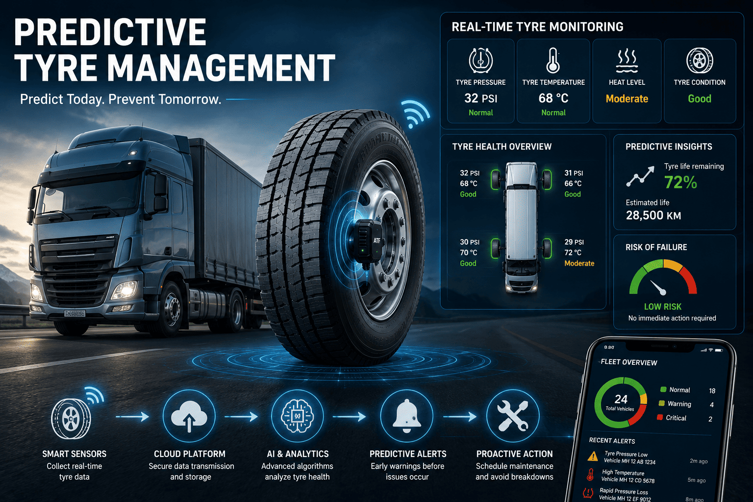 fleet tyre monitoring dashboard